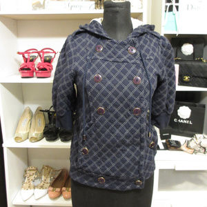 Marc by Marc Jacobs Cotton Navy Hoodie Gold XS